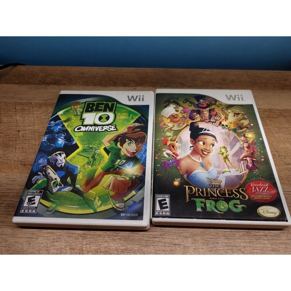LOT of 2 NINTENDO WII GAMES PRINCESS AND THE FROG & BEN 10 OMNIVERSE